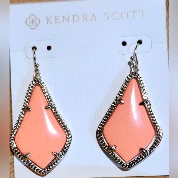 Kendra Scott Alexandra Earrings Bright Orange - Picture 2 of 3